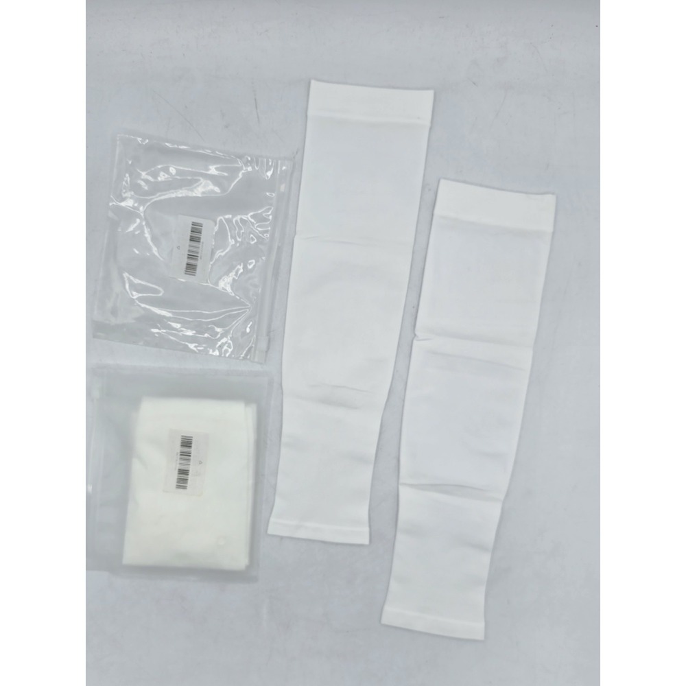 2 Lot (4 Total)‎ BuzToz Unisex Adult Arm Sleeves - White for sports